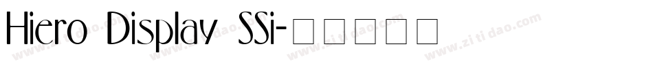 Hiero Display SSi字体转换